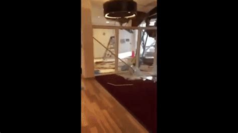 Watch as disgruntled construction worker destroys U.K. hotel 